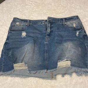 Denim mini skirt